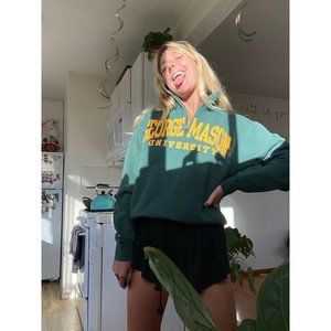 George Mason College Green Half Zip Sweatshirt